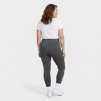 Legging Serena de cintura alta con tejido 3D en color gris, vista trasera