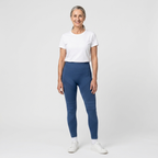 Legging Serena de cintura alta con tejido 3D en color azul marino, vista frontal