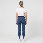 Legging Serena de cintura alta con tejido 3D en color azul marino, vista trasera