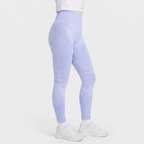 Legging Serena de cintura alta con tejido 3D en color violeta, vista lateral
